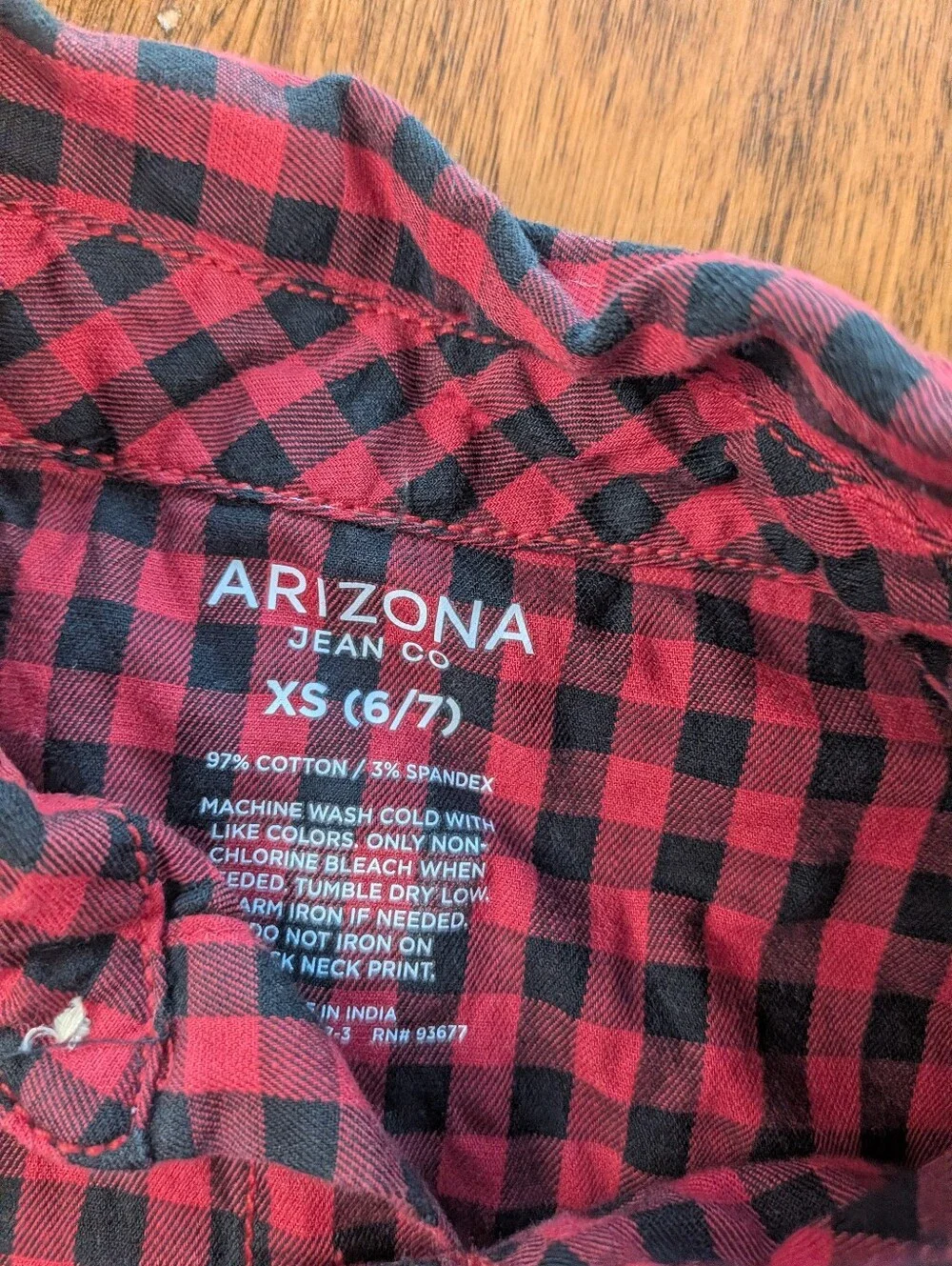 Bundle Of 3 Pcs Boys Clothing Size 6/7 Jeans Plaid See Description